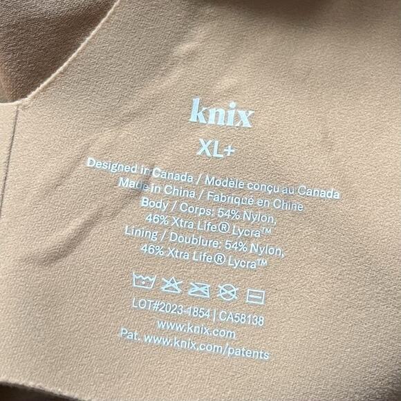 Knix Revolution Padded V Neck Bra Size XL+ Tan Warm Sand Stretch Comfy NEW - Picture 5 of 5